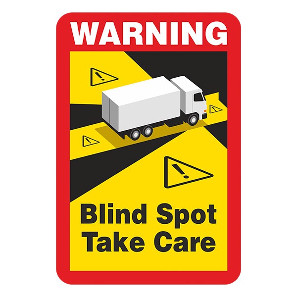 Car & Motorbike Stickers: Warning, Blind Spot Take Care Truck