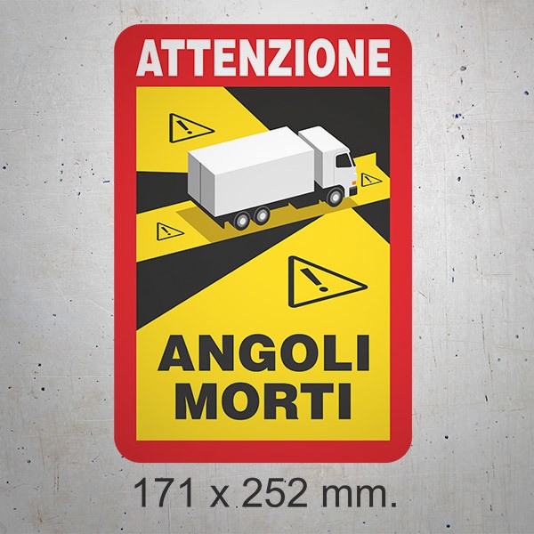 Car & Motorbike Stickers: Attenzione, Angoli Morti Truck