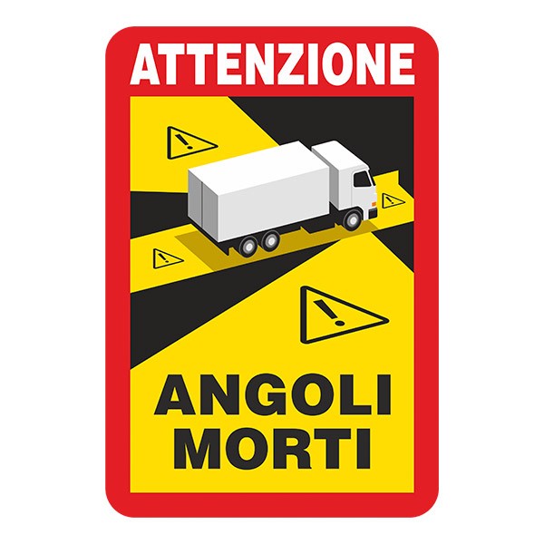 Car & Motorbike Stickers: Attenzione, Angoli Morti Truck