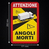 Car & Motorbike Stickers: Attenzione, Angoli Morti Truck 3