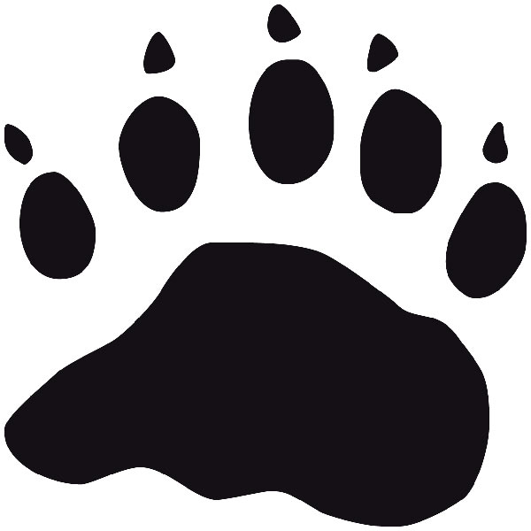 Wall Stickers: Black Bear Footprint