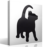 Wall Stickers: Silhouette Funny cat 2