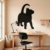 Wall Stickers: Silhouette Funny cat 4