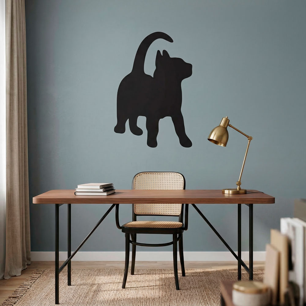 Wall Stickers: Silhouette Funny cat