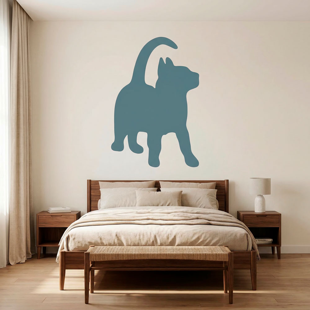 Wall Stickers: Silhouette Funny cat