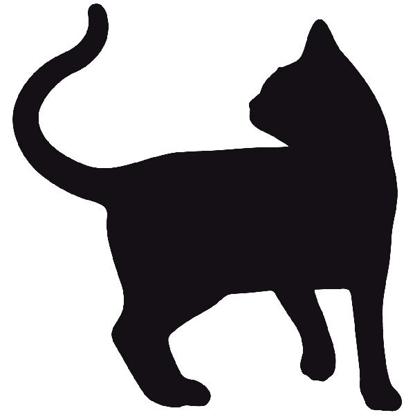 Wall Stickers: Cat silhouette rotated