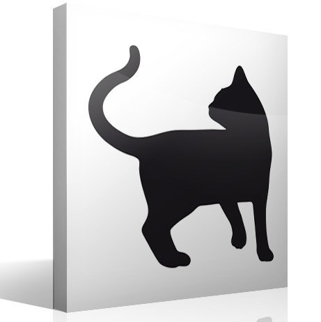 Wall Stickers: Cat silhouette rotated