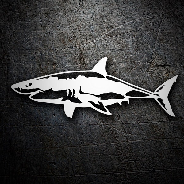 Car & Motorbike Stickers: Shark swimming