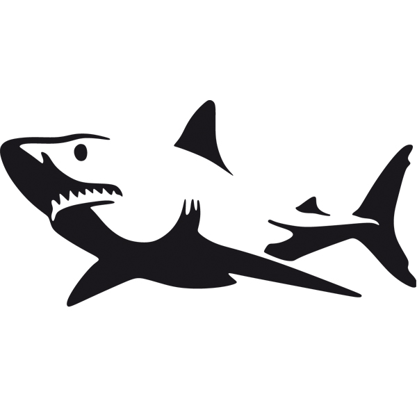 Car & Motorbike Stickers: Shark on alert