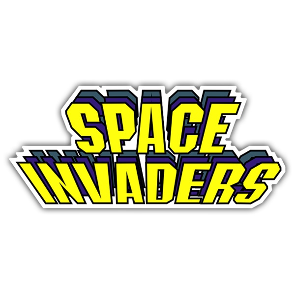 Car & Motorbike Stickers: Space Invaders Relief