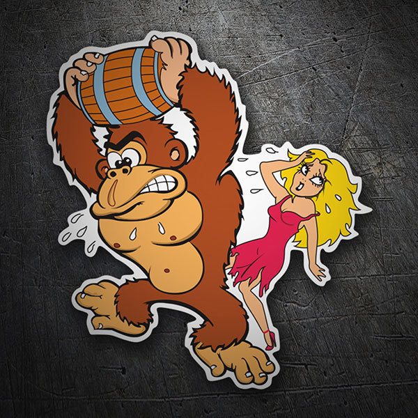 Car & Motorbike Stickers: Donkey Kong with Lady