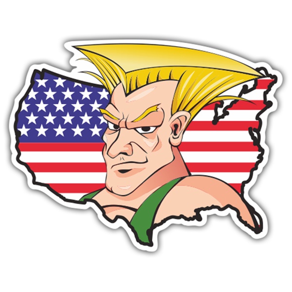Car & Motorbike Stickers: Guile