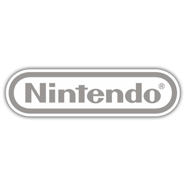 Car & Motorbike Stickers: Nintendo Logo Gray