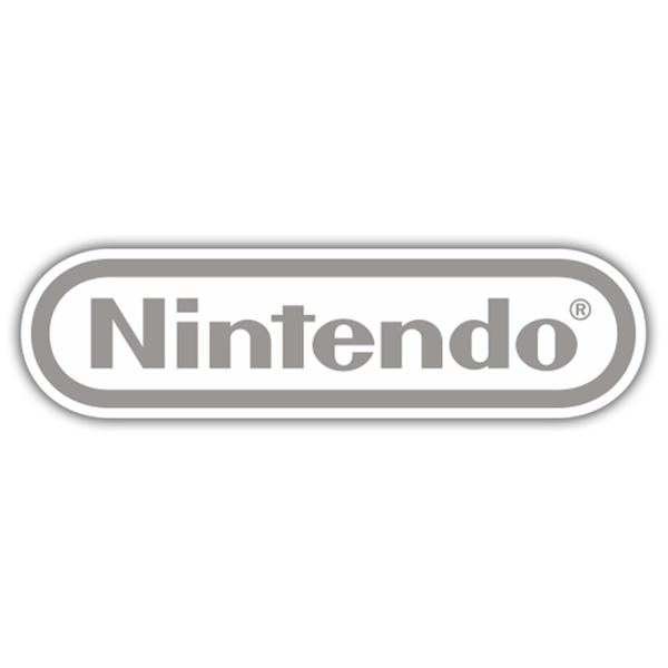 Car & Motorbike Stickers: Nintendo Logo gris 0