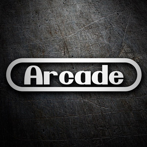 Car & Motorbike Stickers: Arcade Retro with Oval Frame