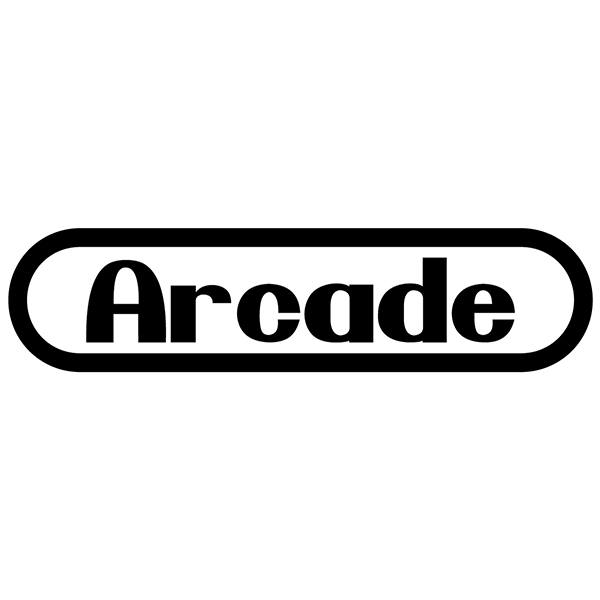 Car & Motorbike Stickers: Arcade Retro with Oval Frame