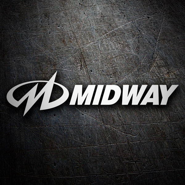 Car & Motorbike Stickers: Midway Logo with Retro Style