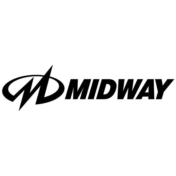 Car & Motorbike Stickers: Midway Logo with Retro Style