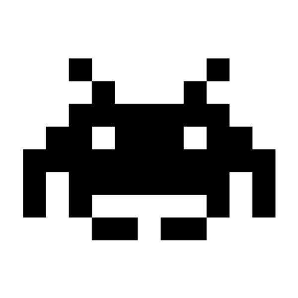 Car & Motorbike Stickers: Alien Space Invaders