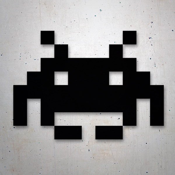 Car & Motorbike Stickers: Alien Space Invaders