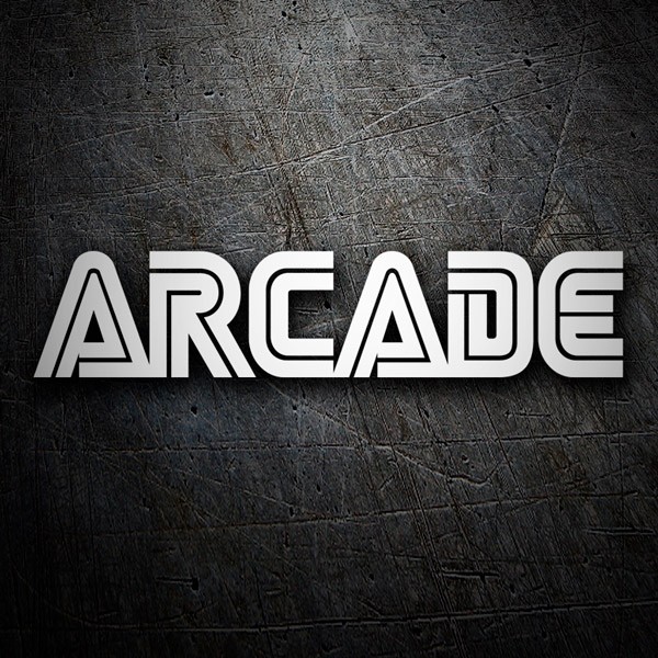 Car & Motorbike Stickers: Word Arcade in Retro Typography