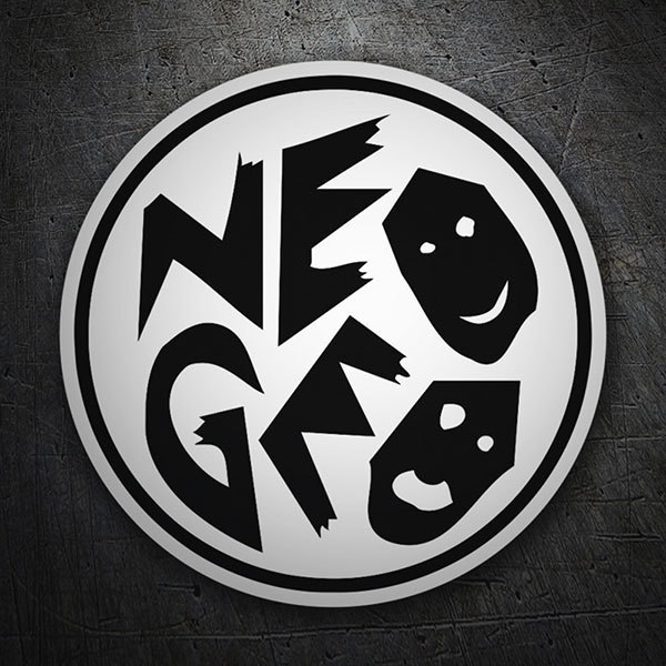 Car & Motorbike Stickers: Neo-Geo Faces Black and White