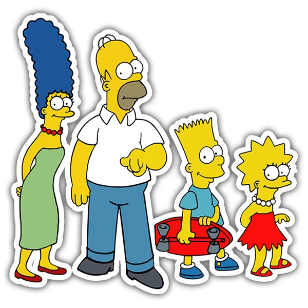 Car & Motorbike Stickers: The Simpsons