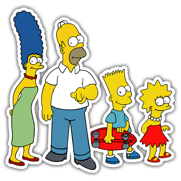 Car & Motorbike Stickers: The Simpsons 0