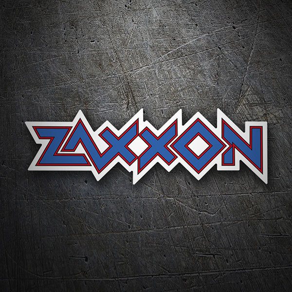 Car & Motorbike Stickers: Zaxxon in Uppercase with Angular Shape