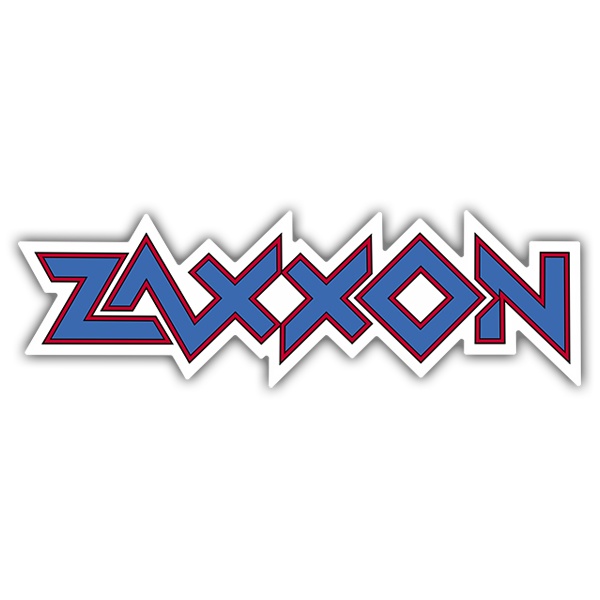 Car & Motorbike Stickers: Zaxxon in Uppercase with Angular Shape