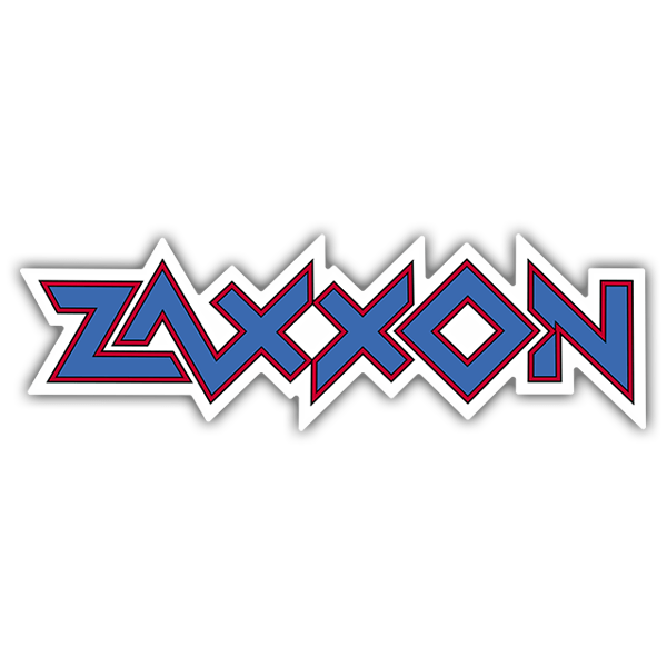 Car & Motorbike Stickers: Zaxxon in Uppercase with Angular Shape