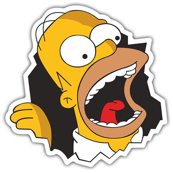 Car & Motorbike Stickers: Homer eats walls