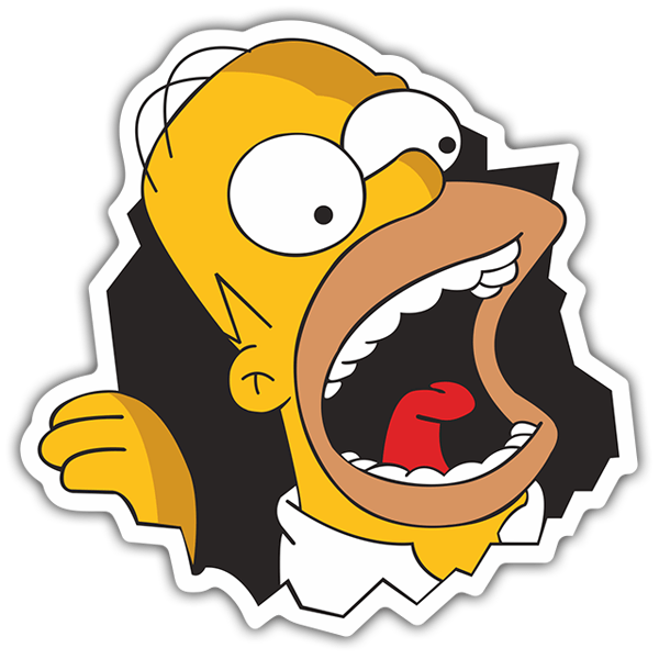 Car & Motorbike Stickers: Homer eats walls 0