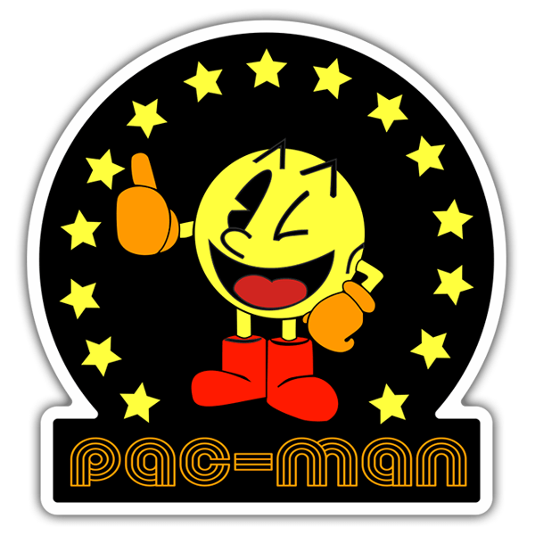 Car & Motorbike Stickers: Pac-Man Star