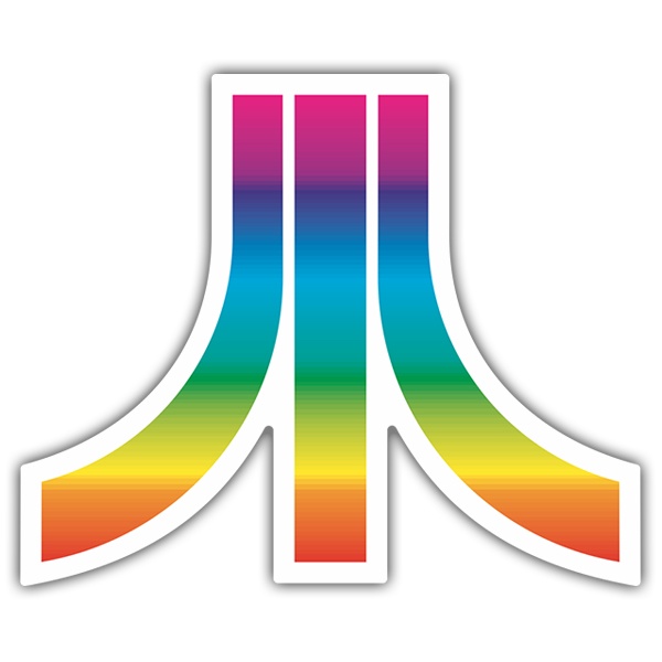 Car & Motorbike Stickers: Atari Multicolored