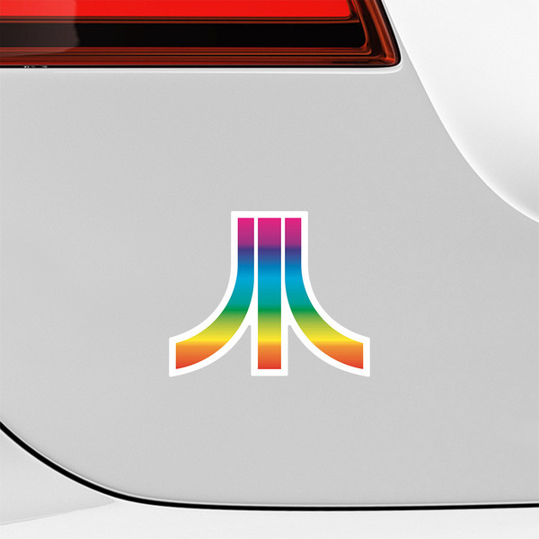 Car & Motorbike Stickers: Atari Multicolored