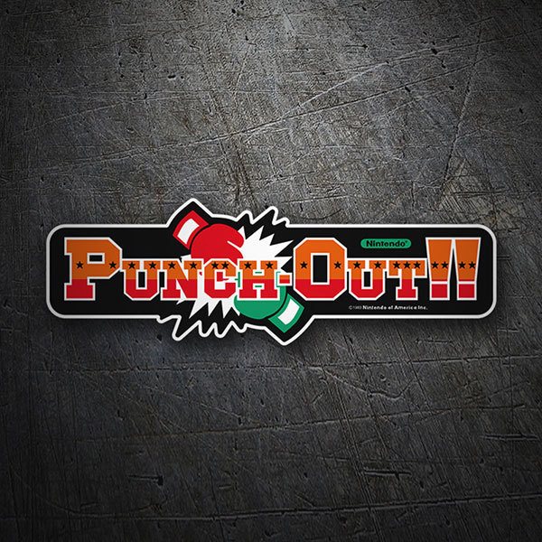 Car & Motorbike Stickers: Punch-Out!! with Text and Impact Graphics