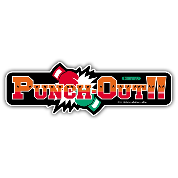 Car & Motorbike Stickers: Punch-Out!! with Text and Impact Graphics