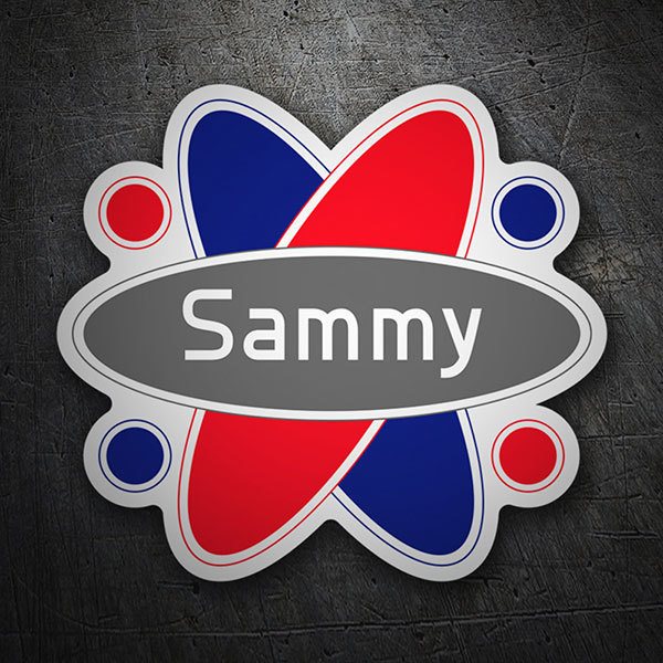 Car & Motorbike Stickers: Logo Sammy Corporation on Dark Grey Background