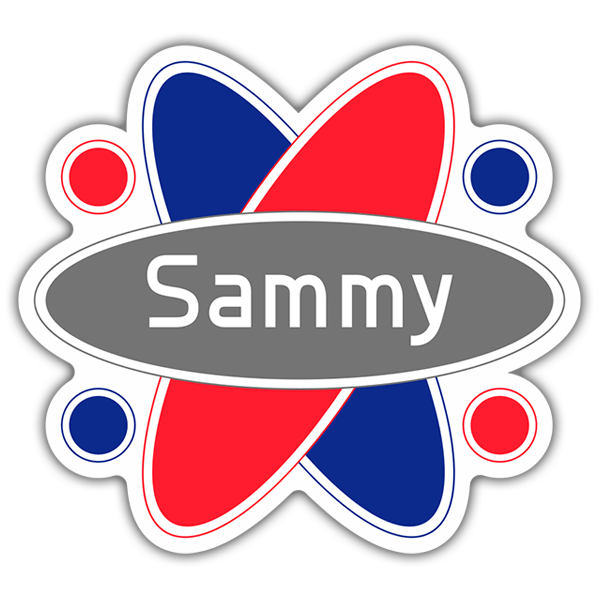 Car & Motorbike Stickers: Logo Sammy Corporation on Dark Grey Background