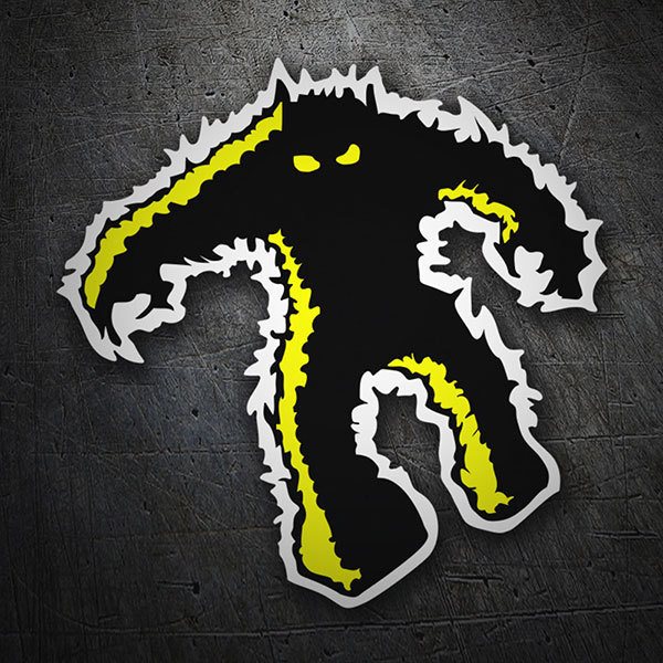 Car & Motorbike Stickers: Space Invaders Monster yellow