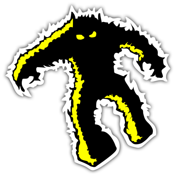 Car & Motorbike Stickers: Space Invaders Monster yellow