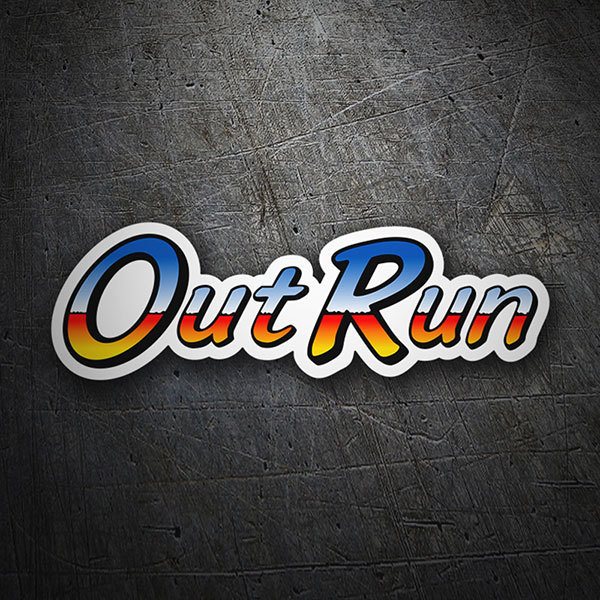 Car & Motorbike Stickers: Out Run in Retro Style