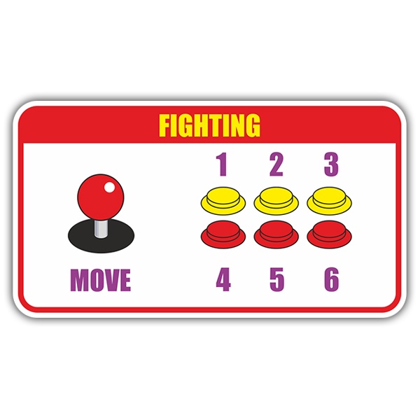 Car & Motorbike Stickers: Controles Fighting