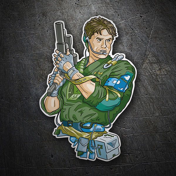 Car & Motorbike Stickers: Solid Snake Cartoon