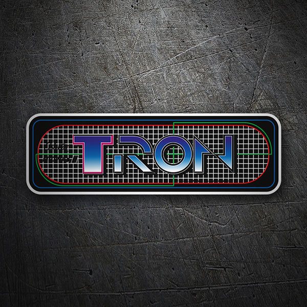 Car & Motorbike Stickers: TRON in Uppercase Letters with Color Gradient