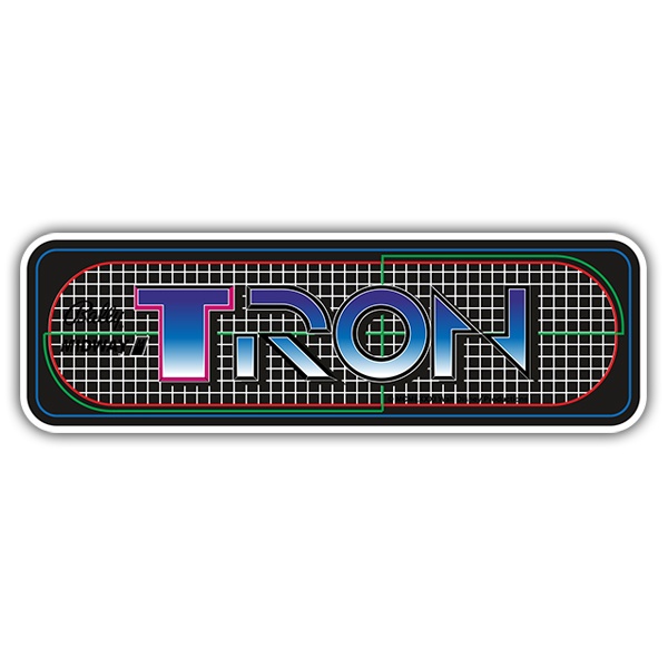 Car & Motorbike Stickers: TRON in Uppercase Letters with Color Gradient
