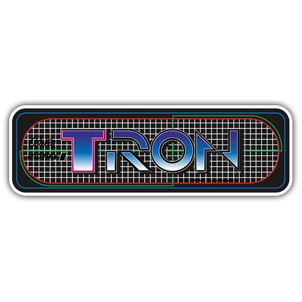 Car & Motorbike Stickers: TRON in Uppercase Letters with Color Gradient