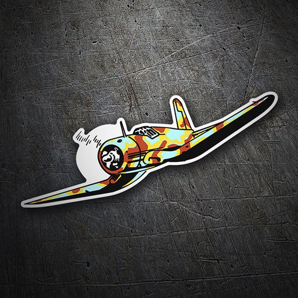 Car & Motorbike Stickers: Atari Time Pilot with Airplane in Flight