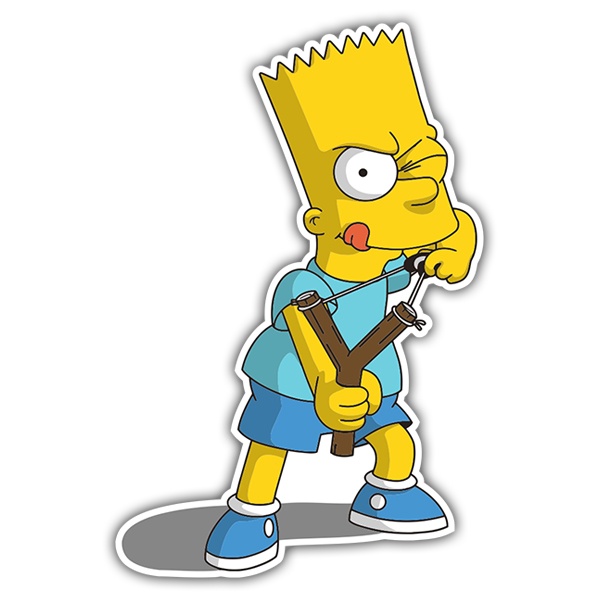 Car & Motorbike Stickers: Bart Simpson with slingshot